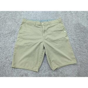 Quiksilver Chino Shorts Mens 32 Khaki Inseam: 9" Straight Fit Surf Skate Casual‎